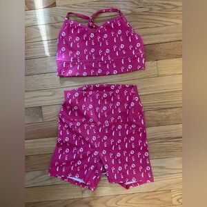 Five Crop Top & High-Waist Bike Shorts Set